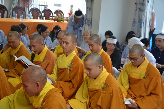 The ceremony praying for rebirth in Long An Province and Hoc Mon District