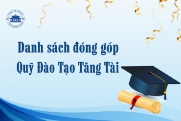 Danh sách đóng góp quỹ học bổng Đào tạo Tăng tài 