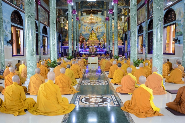 BTS GHPGVN huyện Hóc Môn tổ chức lễ Tự tứ tại chùa Pháp Bửu