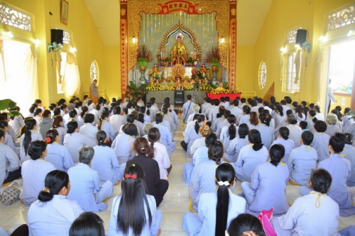 Preaching Dharma at Thien Hoa Pagoda- Binh Duong Province