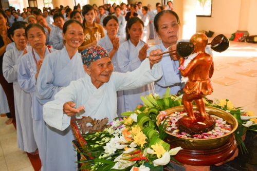 The great Vesak ceremony at Tay Khanh Pagoda - Thai Binh province.