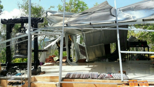 The Effect of 12th Storm on the branch of Hoang Phap Pagoda