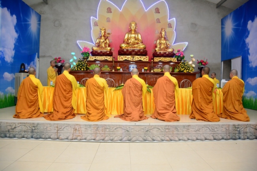 The Ceremony of taking the Triratna at Dong Cao Pagoda in Thanh Hoa Province