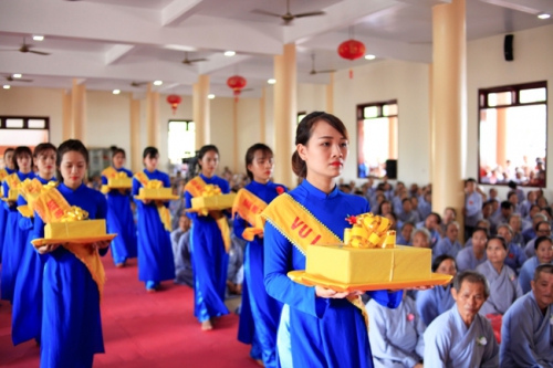 The Ullambana ceremony of pious gratitude at Co Am Pagoda in Nghe An Province