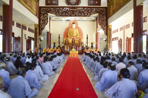 Ceremony To Put Buddha Statue In Place And To Take Refuge In Triratna.