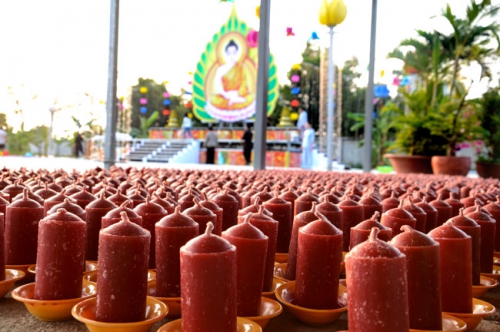 Preparations for the ceremony known as ‘The Buddha attained the way’ at Hoang Phap pagoda in Cambodia