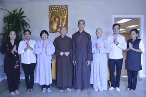 Laying Buddha Statue at Buddhists’ Residence in Santa Ana, California