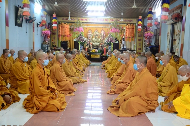 BTS GHPGVN huyện Hóc Môn tổ chức lễ Tự tứ tại chùa Quang Thọ