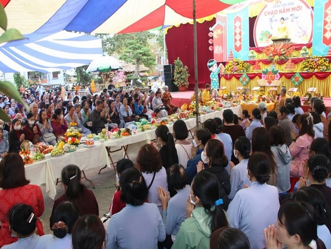 New-Year Peaceful Praying Ceremony at Tieu Dao Pagoda, Quang Ninh
