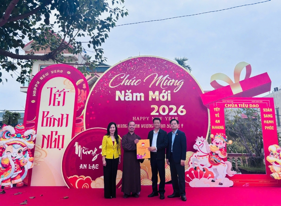 Chùa Tiêu Dao - Quảng Ninh trang trọng đón tiếp các đoàn lãnh đạo Sở và các ban, ngành đến thăm, chúc Tết Bính Ngọ 2026.