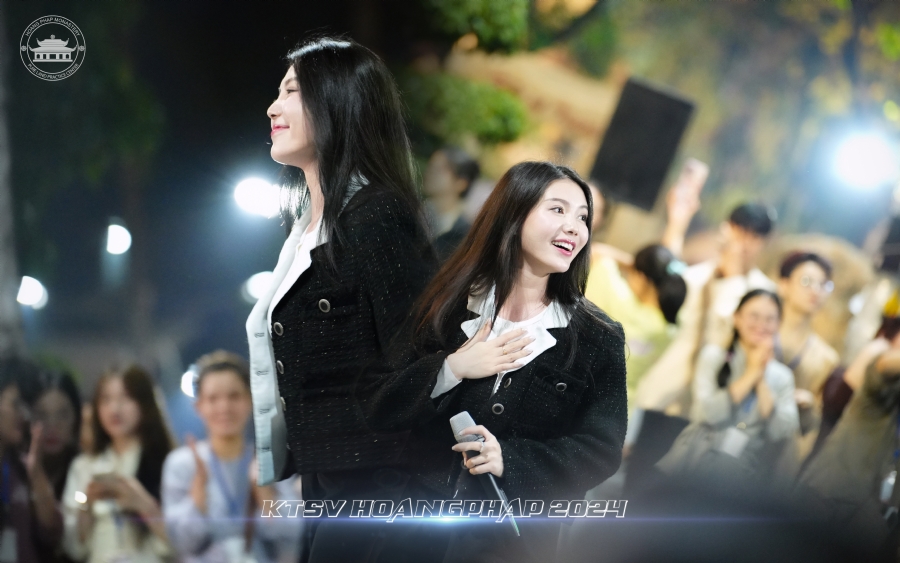 Youthful colors at the campfire night