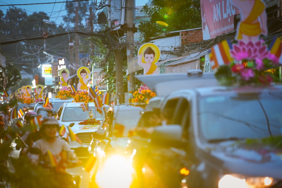 Parade with floats celebrating for the Buddha Birthday 2026
