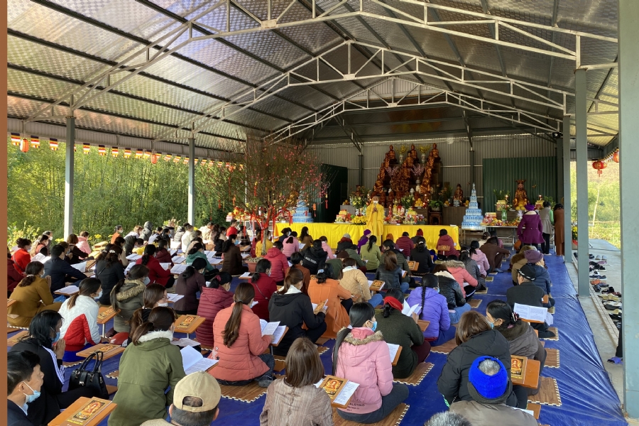 Lễ Cầu an đầu năm và Khai Bút Đầu Xuân tại chùa Đại Cồ Việt, Yên Bái