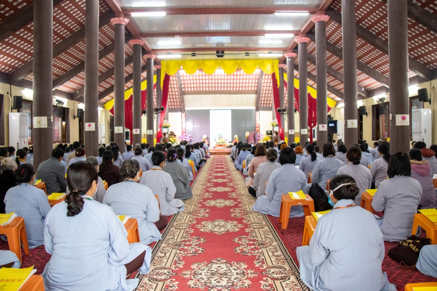 Early Spring Ceremony to pray for a peaceful country and happiness people at Hoa Phuc Pagoda in Ha Noi