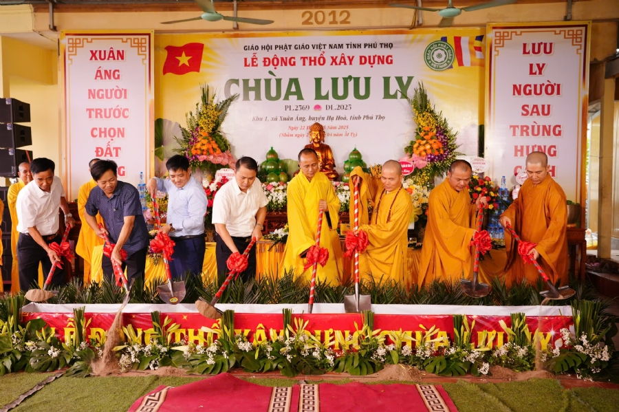 Lễ động thổ xây dựng chùa Lưu Ly – Phú Thọ