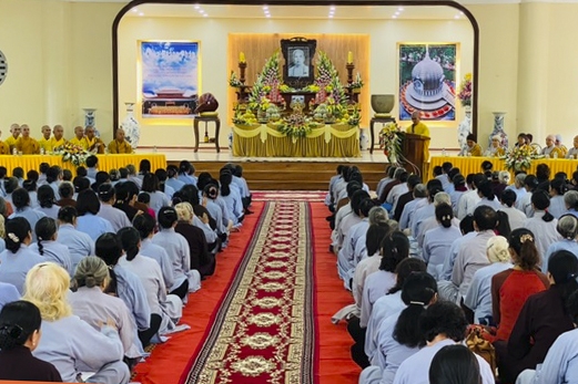 The Founder 's death anniversary at Tây Khánh Pagoda in Thái Bình Province