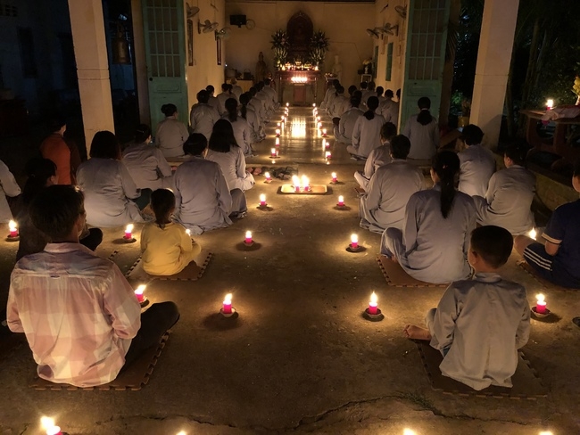The birthday of Amitabha Buddha at Suoi Phap pagoda, Tay Ninh
