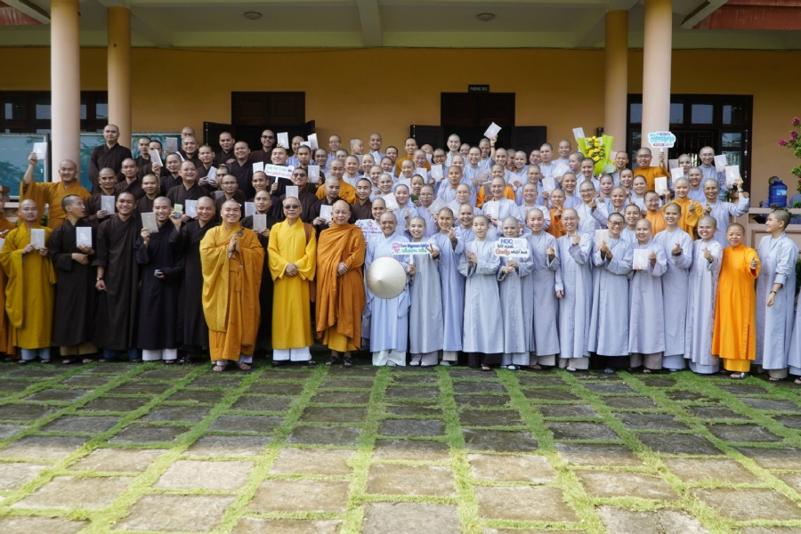 Donating books to Vietnam Buddhist University in Ho Chi Minh City