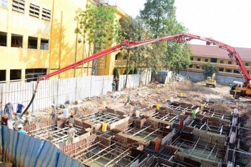 Information of the construction progress of Hoang Phap multi-functioned building