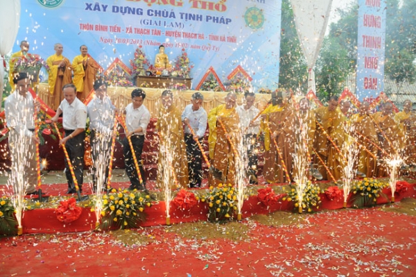 Lễ động thổ xây dựng chùa Tịnh Pháp – Hà Tĩnh