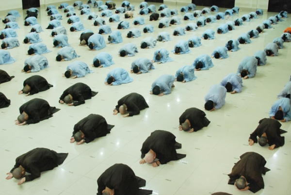 Buổi học oai nghi tại chùa Hoằng Pháp.