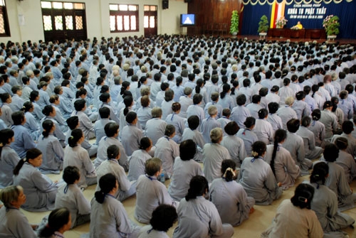 Chùa Hoằng Pháp tổ chức khóa tu Phật thất lần thứ 58