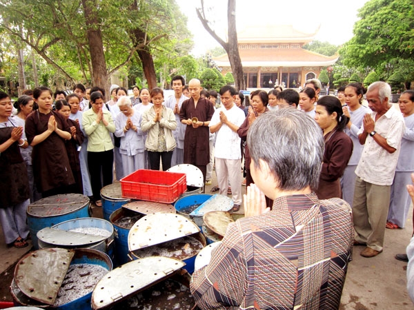 Chùa Hoằng Pháp tổ chức phóng sinh