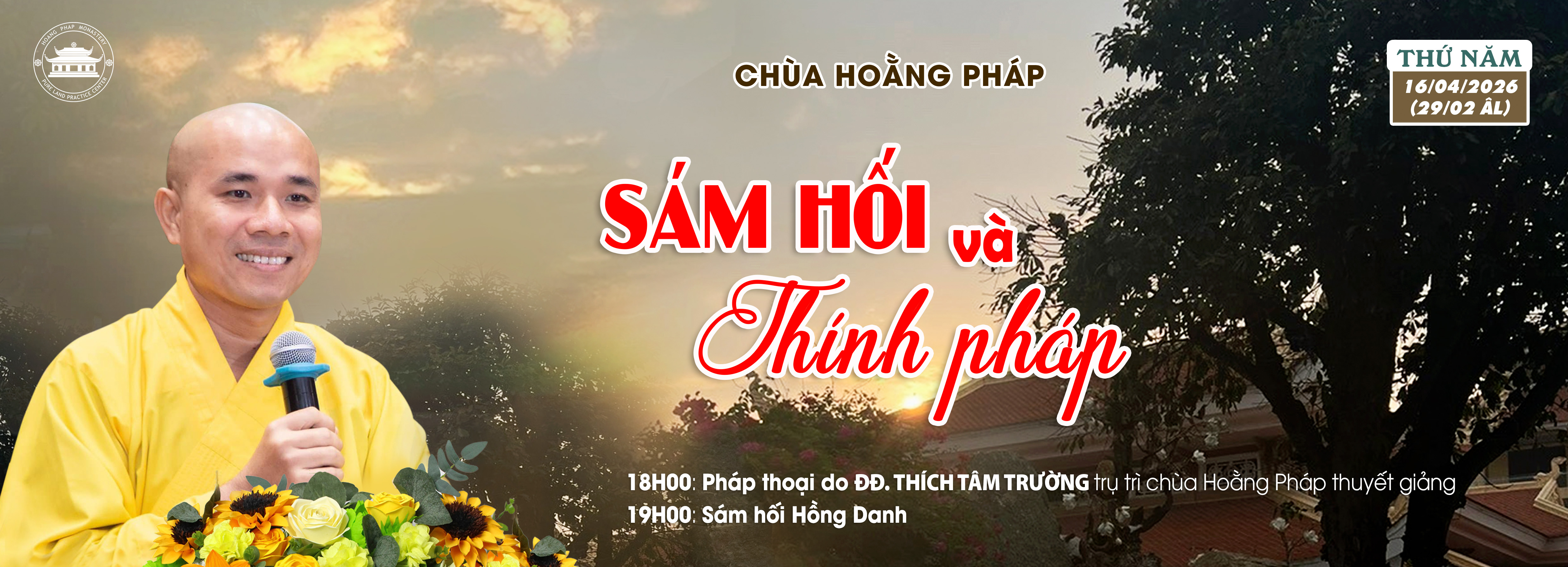 Pháp thoại và lễ Sám hối Hồng Danh - 29/02 Bính Ngọ