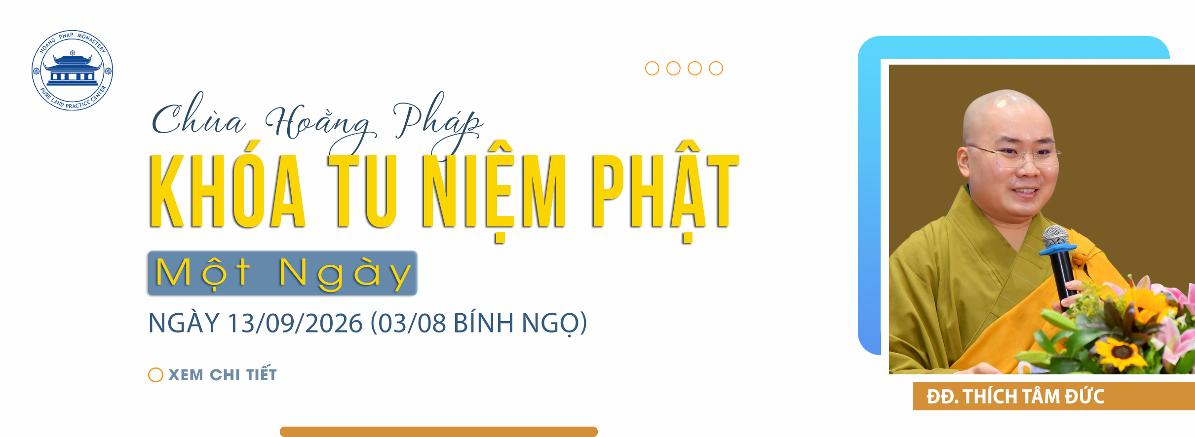 THÔNG BÁO KHÓA TU NIỆM PHẬT MỘT NGÀY.