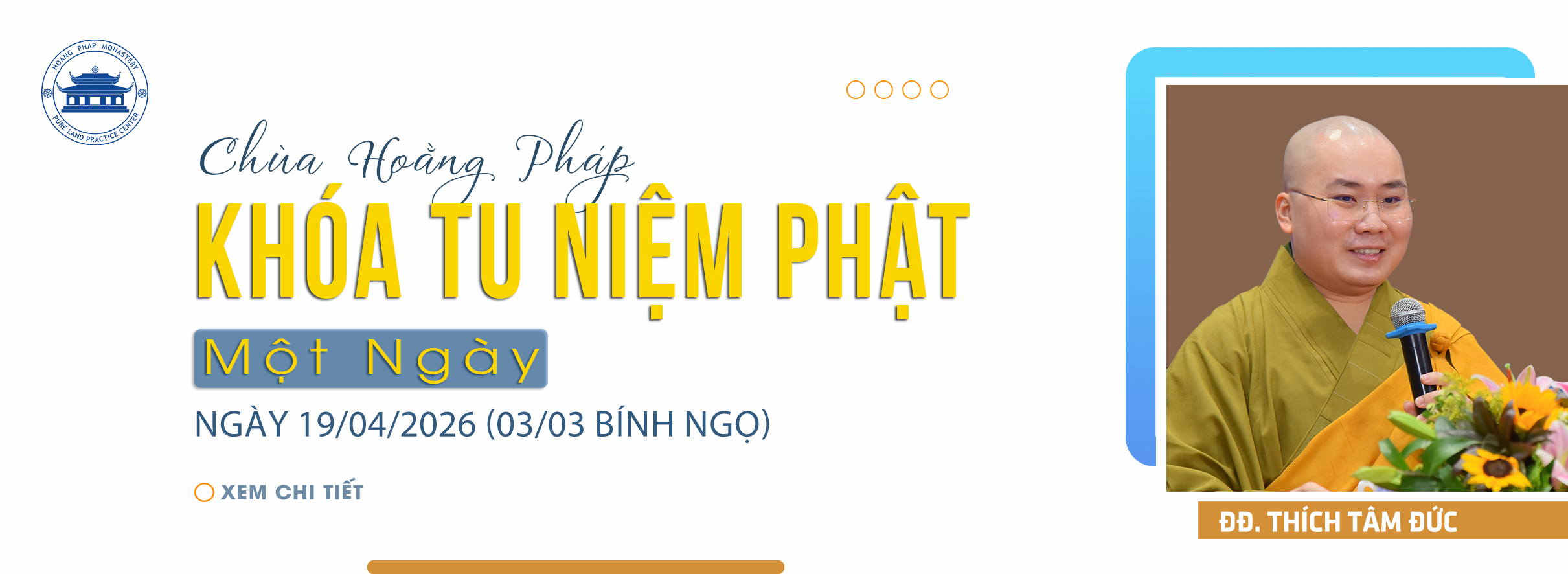 THÔNG BÁO KHÓA TU NIỆM PHẬT MỘT NGÀY.