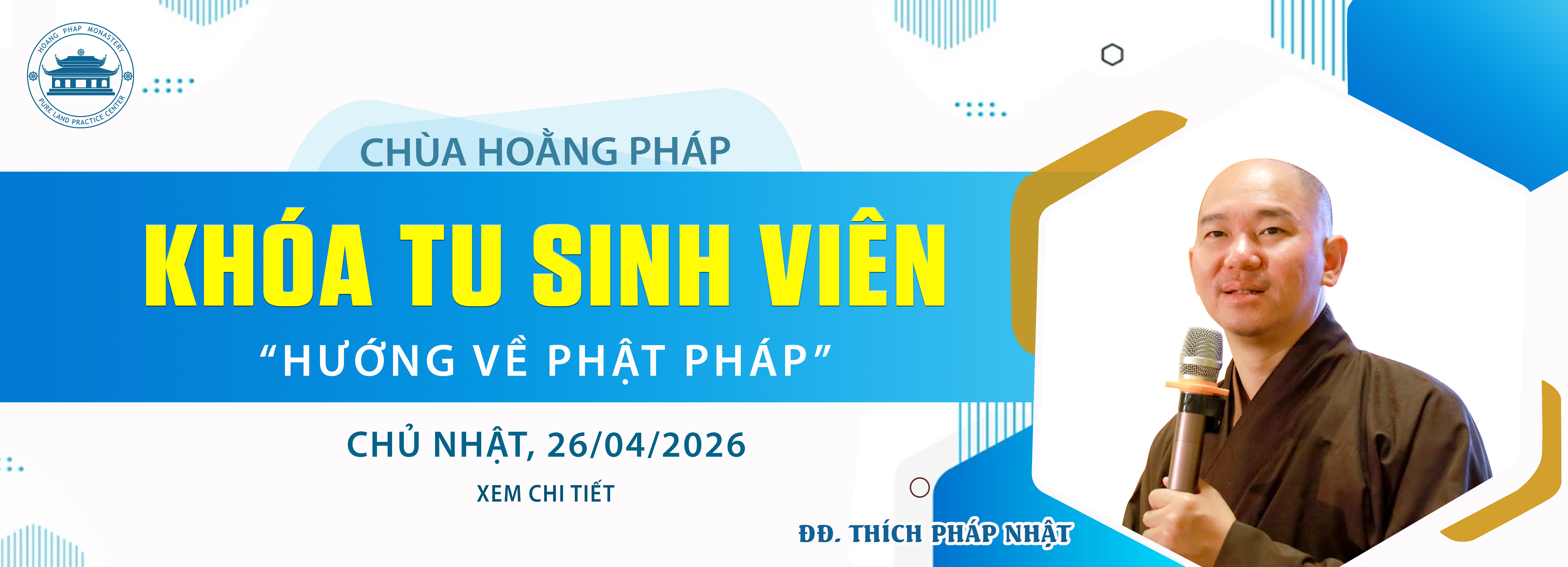THÔNG BÁO KHÓA TU SINH VIÊN HƯỚNG VỀ PHẬT PHÁP.