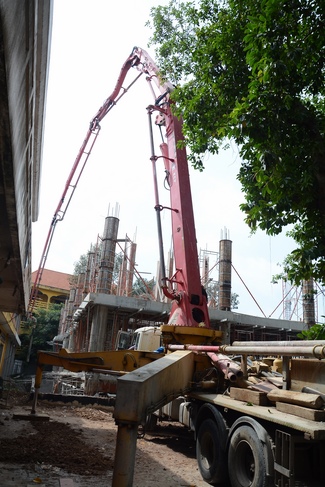 Concrete Pouring the 3rd Floor of the Multifunctional Building