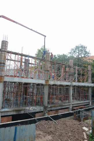 Concrete Pouring the 3rd Floor of the Multifunctional Building