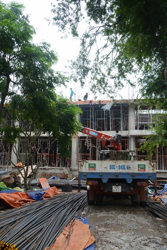 Concrete Pouring the 3rd Floor of the Multifunctional Building