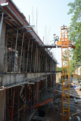 Concrete Pouring the 3rd Floor of the Multifunctional Building