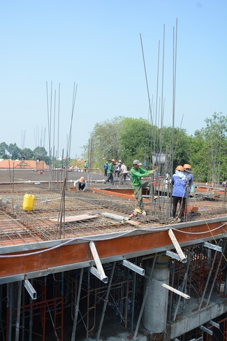 Concrete Pouring the 3rd Floor of the Multifunctional Building