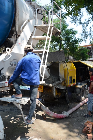 Concrete Pouring the 3rd Floor of the Multifunctional Building