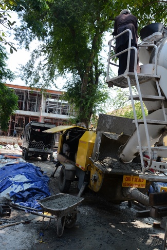 Concrete Pouring the 3rd Floor of the Multifunctional Building