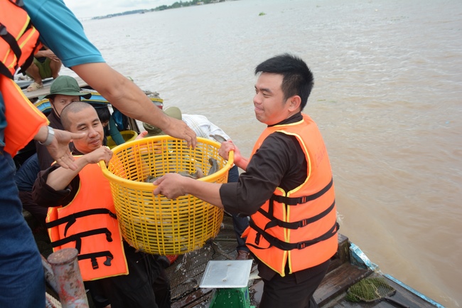 The  praying ceremony for rebirth and releasing creatures in Can Tho.