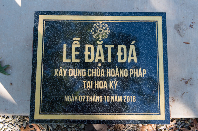 Lễ đặt đá xây dựng chùa Hoằng Pháp tại Hoa Kỳ