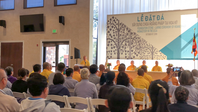 Lễ đặt đá xây dựng chùa Hoằng Pháp tại Hoa Kỳ