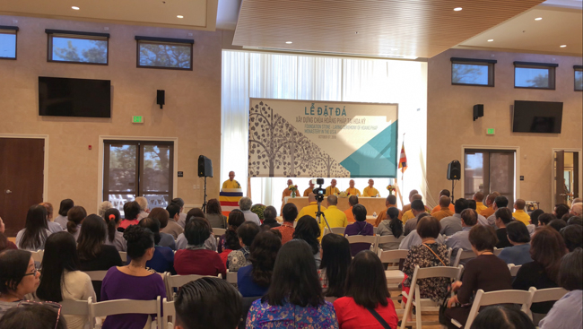 Lễ đặt đá xây dựng chùa Hoằng Pháp tại Hoa Kỳ