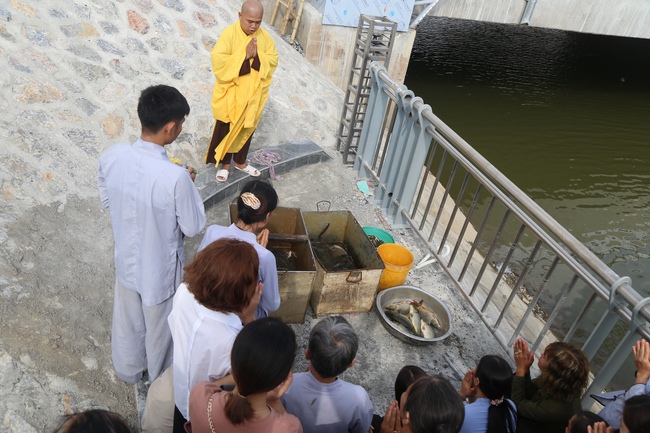Phóng sanh và phát cơm chay tại Thanh Hóa