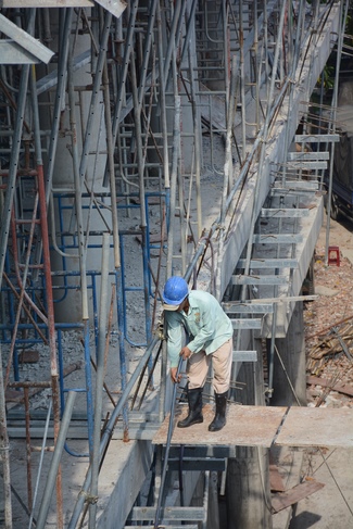 Concrete Pouring the 4th  Floor of the Multifunctional Building