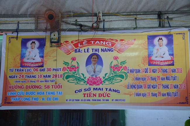 A praying ceremony for the rebirth and releasing creatures in Cu Chi