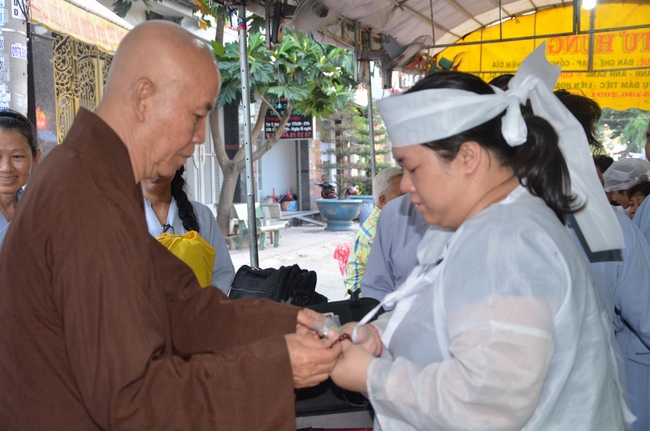 A praying ceremony for the rebirth and releasing creatures in Cu Chi