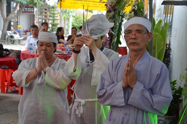 A praying ceremony for the rebirth and releasing creatures in Cu Chi