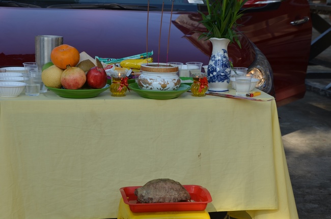 A praying ceremony for the rebirth and releasing creatures in Cu Chi