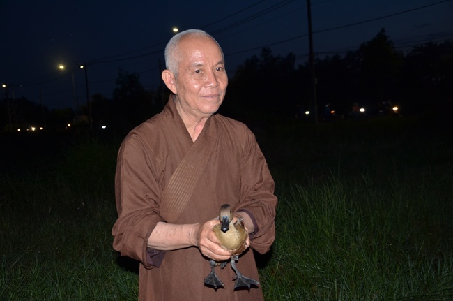 A praying ceremony for the rebirth and releasing creatures in Cu Chi