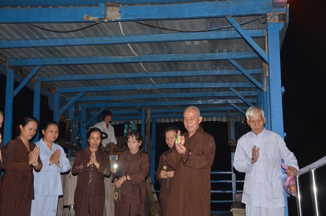 A praying ceremony for the rebirth and releasing creatures in Cu Chi